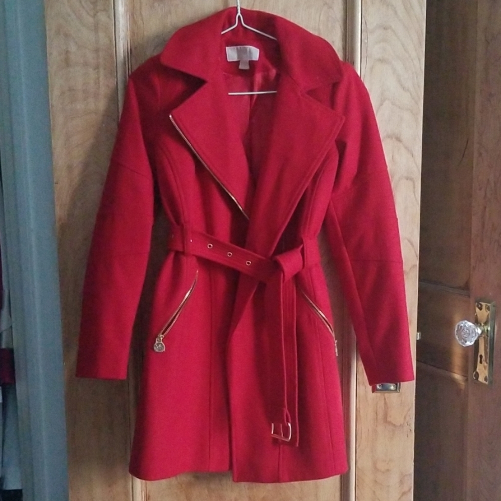 Red Peacoat, Never Worn!